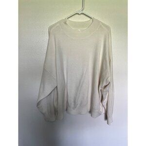 Stylus Mock Sweater Lightweight Cream Womans Size XXL